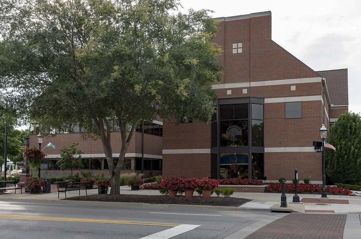 Grove City civic offices. The town has been incorporated since 1866.